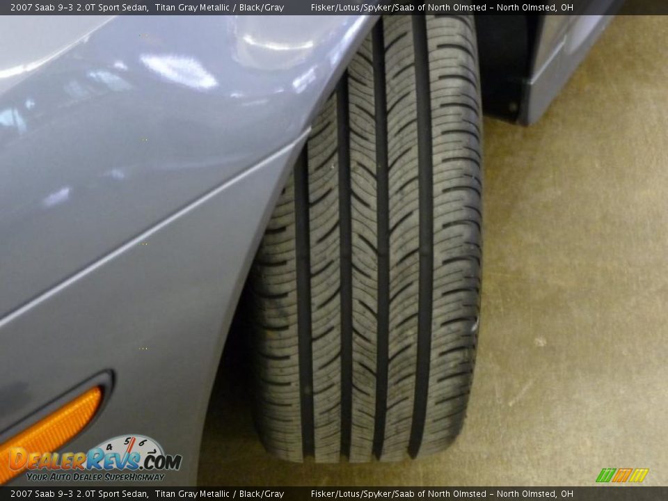2007 Saab 9-3 2.0T Sport Sedan Titan Gray Metallic / Black/Gray Photo #26