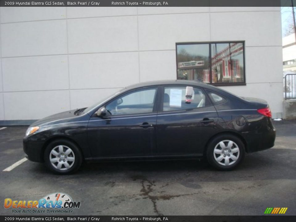 2009 Hyundai Elantra GLS Sedan Black Pearl / Gray Photo #1