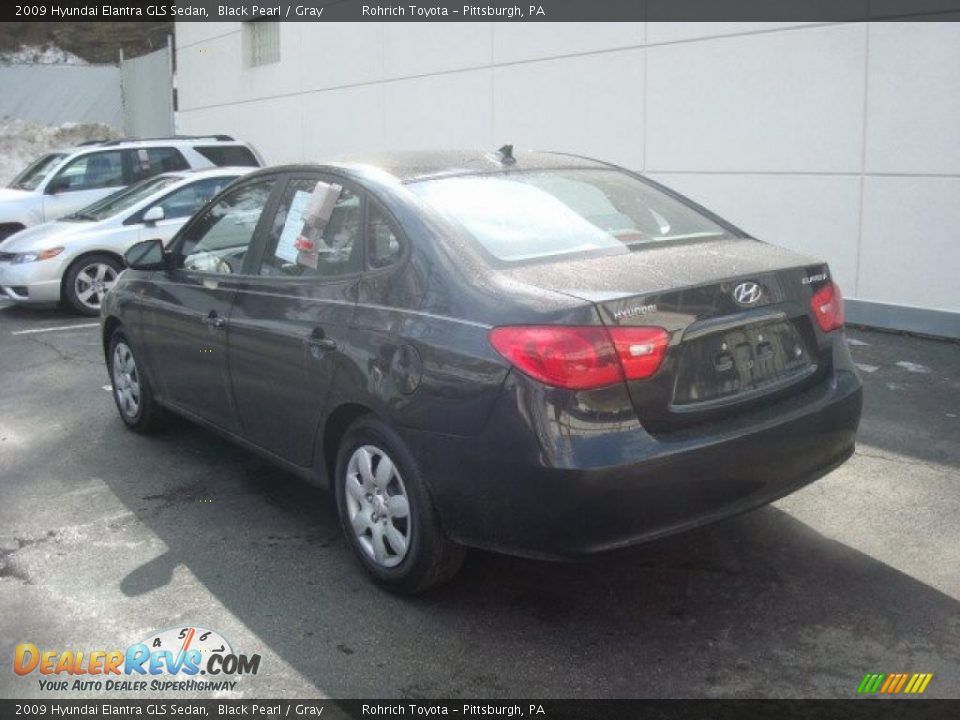 2009 Hyundai Elantra GLS Sedan Black Pearl / Gray Photo #2
