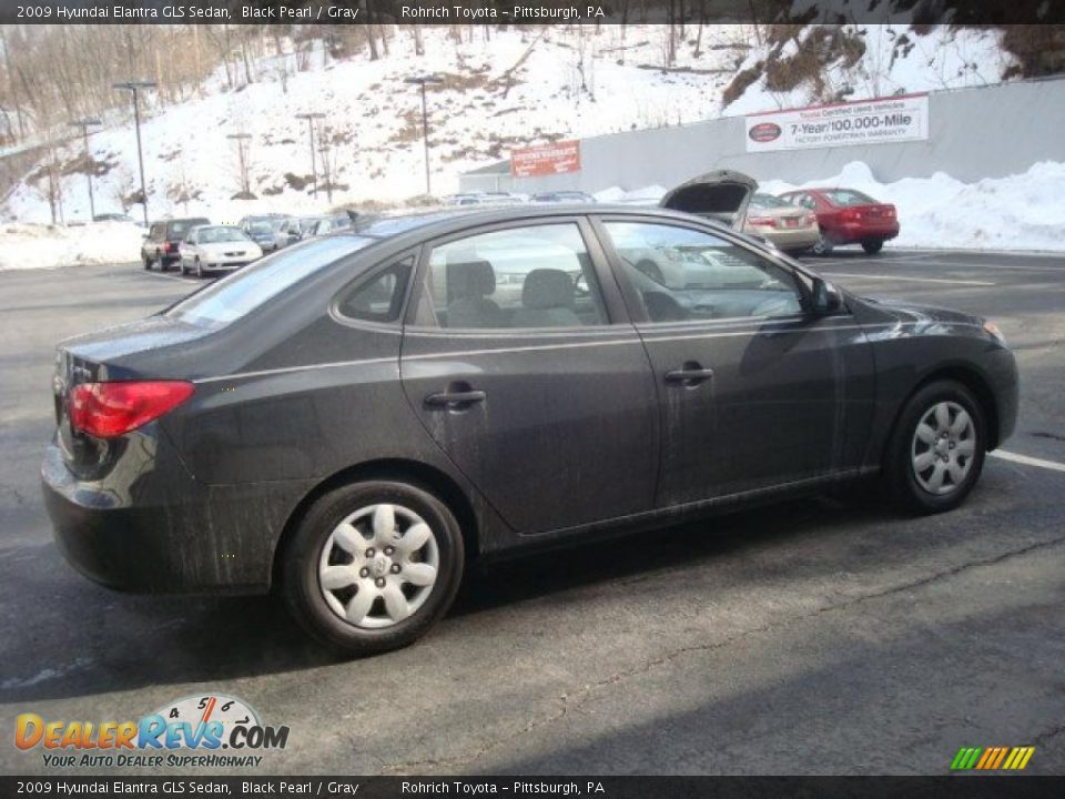 2009 Hyundai Elantra GLS Sedan Black Pearl / Gray Photo #5
