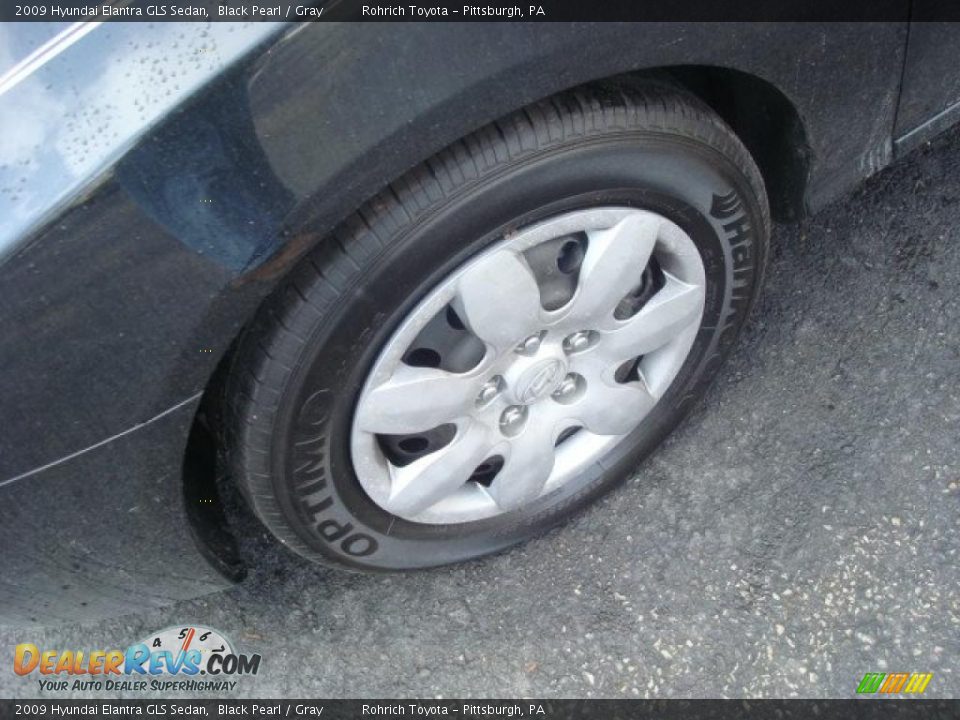 2009 Hyundai Elantra GLS Sedan Black Pearl / Gray Photo #9