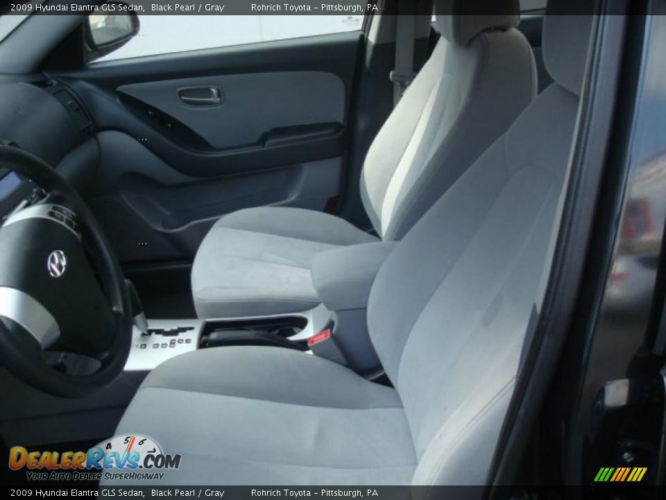 2009 Hyundai Elantra GLS Sedan Black Pearl / Gray Photo #10