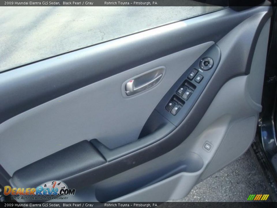 2009 Hyundai Elantra GLS Sedan Black Pearl / Gray Photo #14