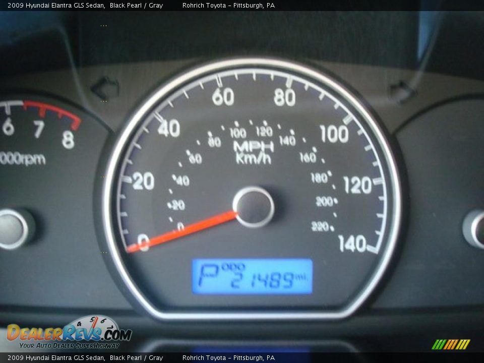2009 Hyundai Elantra GLS Sedan Black Pearl / Gray Photo #20