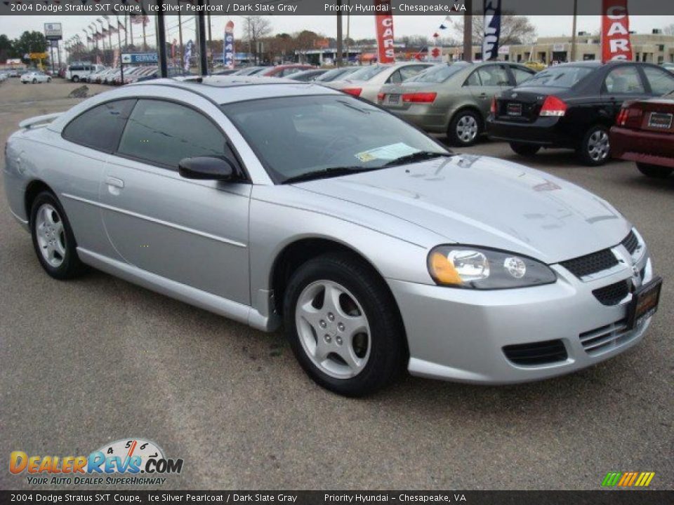 2004 Dodge Stratus SXT Coupe Ice Silver Pearlcoat / Dark Slate Gray Photo #8