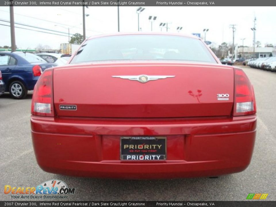 2007 Chrysler 300 Inferno Red Crystal Pearlcoat / Dark Slate Gray/Light Graystone Photo #5