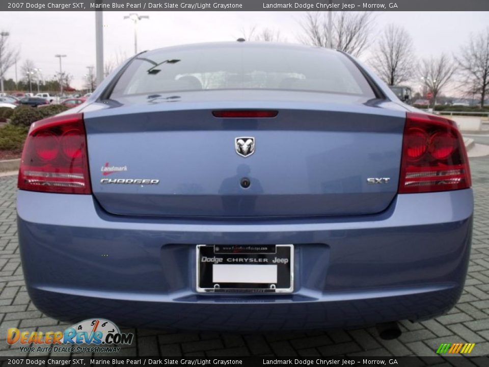 2007 Dodge Charger SXT Marine Blue Pearl / Dark Slate Gray/Light Graystone Photo #4