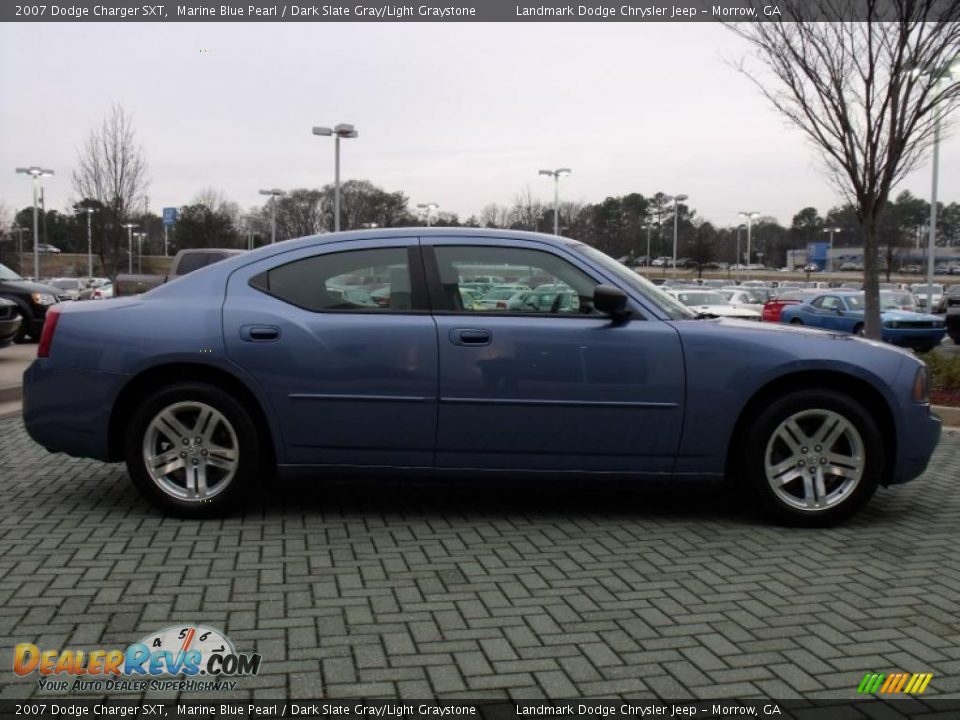 2007 Dodge Charger SXT Marine Blue Pearl / Dark Slate Gray/Light Graystone Photo #6