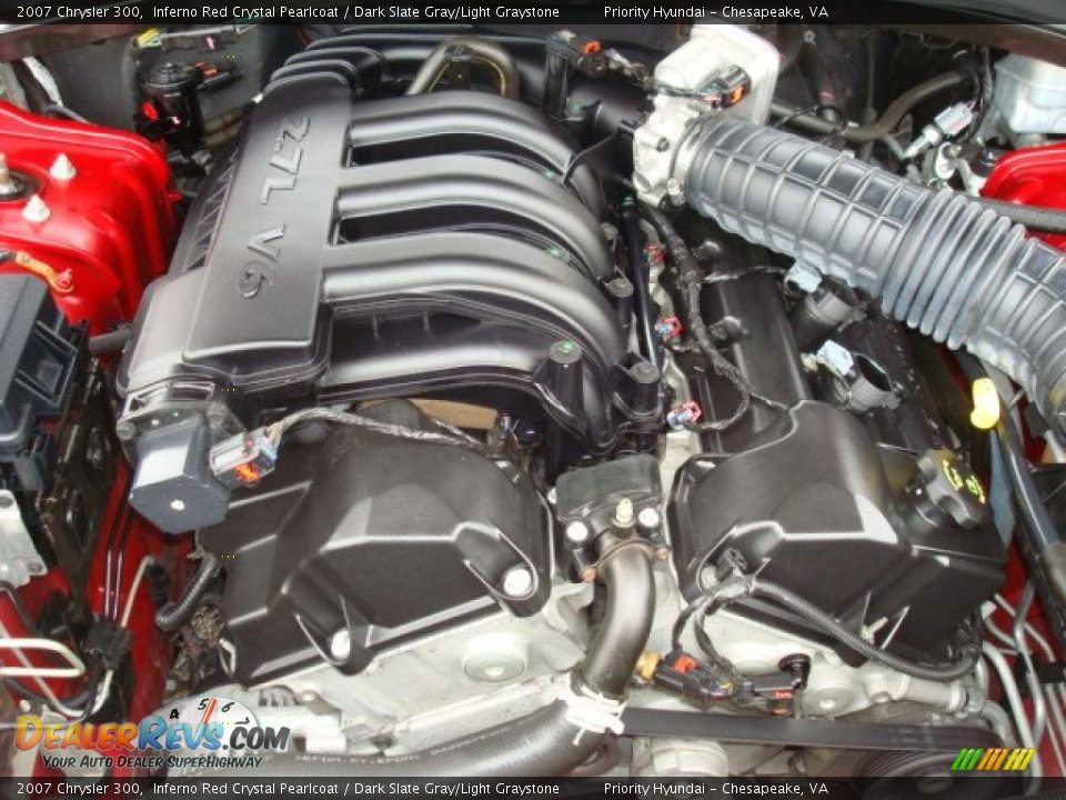 2007 Chrysler 300 Inferno Red Crystal Pearlcoat / Dark Slate Gray/Light Graystone Photo #24