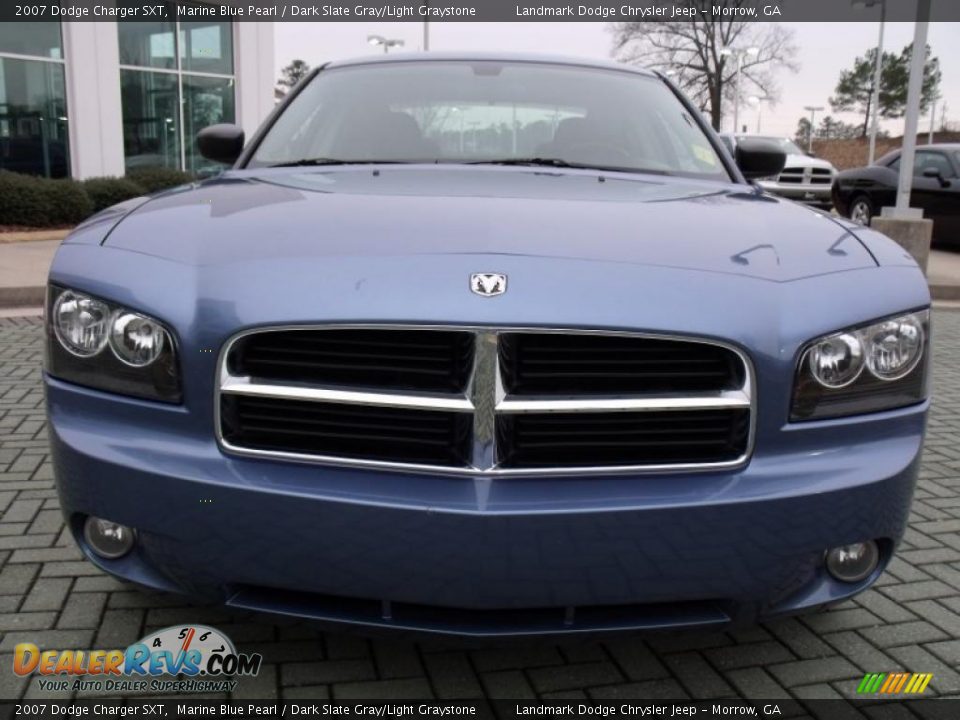 2007 Dodge Charger SXT Marine Blue Pearl / Dark Slate Gray/Light Graystone Photo #8