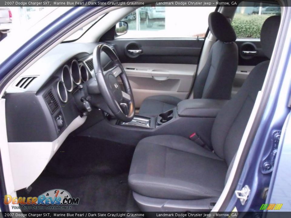 2007 Dodge Charger SXT Marine Blue Pearl / Dark Slate Gray/Light Graystone Photo #10