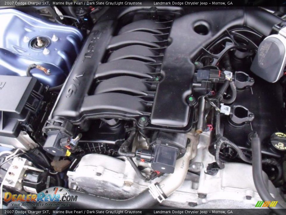 2007 Dodge Charger SXT Marine Blue Pearl / Dark Slate Gray/Light Graystone Photo #28
