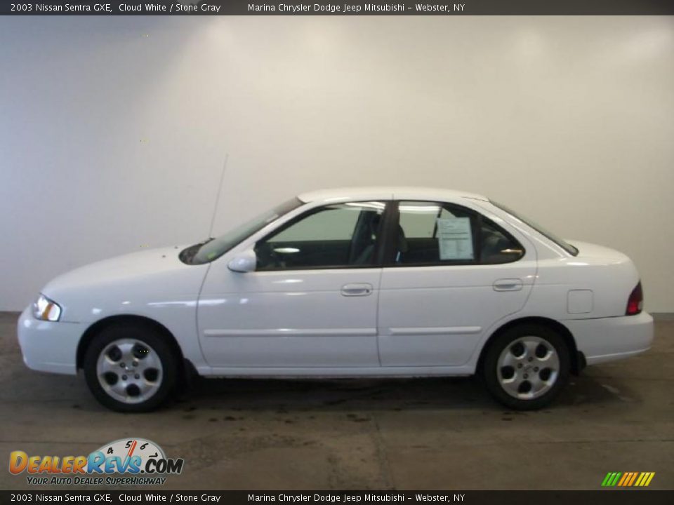 2003 Nissan Sentra GXE Cloud White / Stone Gray Photo #6