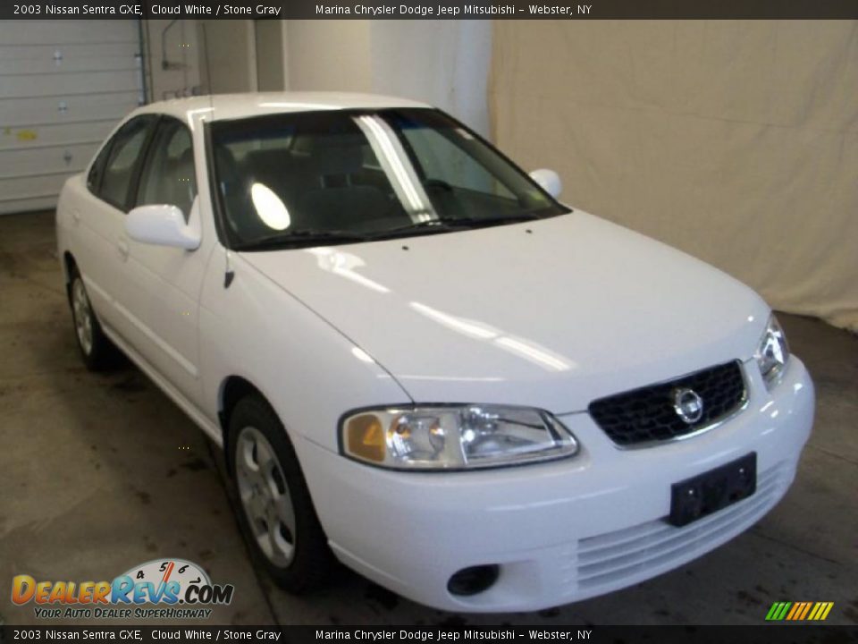 2003 Nissan Sentra GXE Cloud White / Stone Gray Photo #10