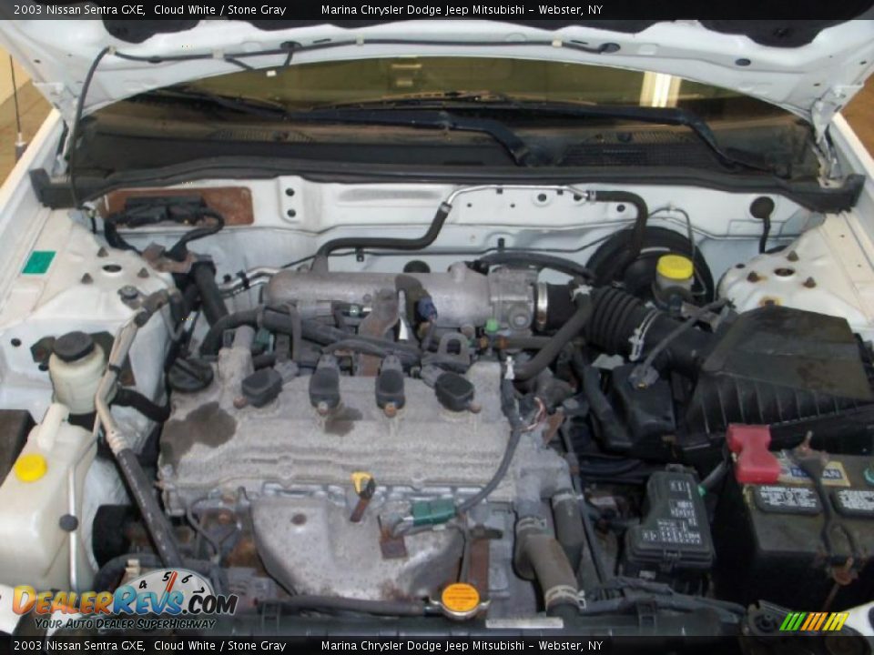 2003 Nissan Sentra GXE Cloud White / Stone Gray Photo #13