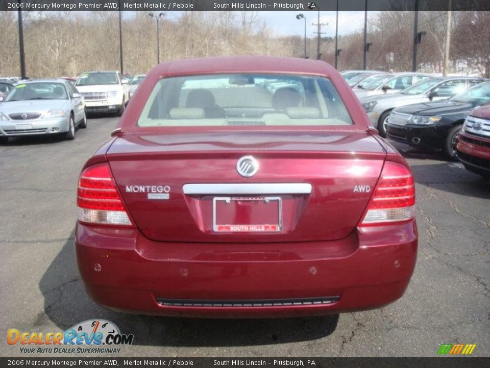 2006 Mercury Montego Premier AWD Merlot Metallic / Pebble Photo #3