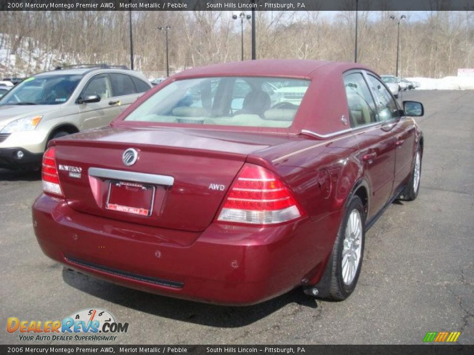 2006 Mercury Montego Premier AWD Merlot Metallic / Pebble Photo #4