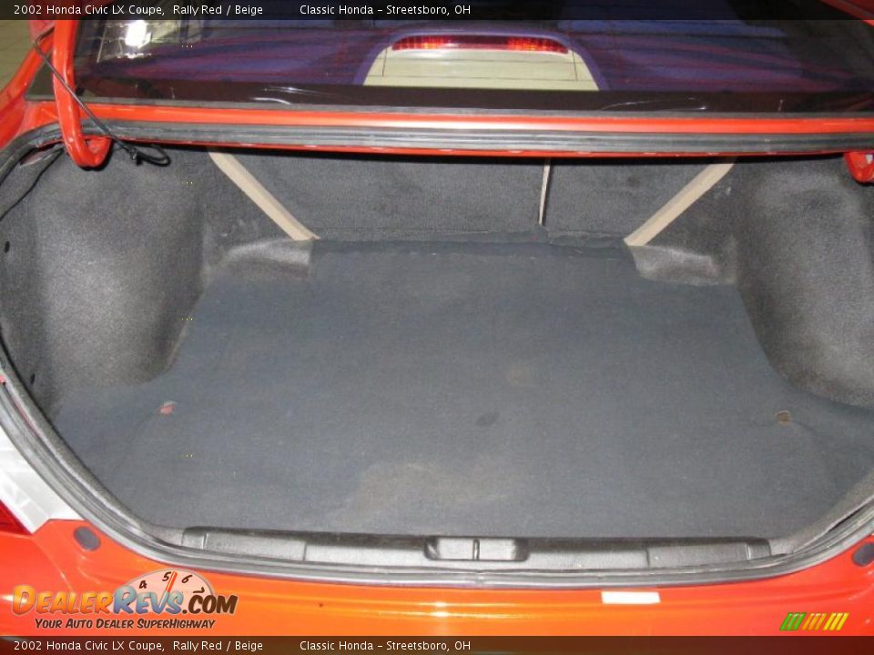 2002 Honda Civic LX Coupe Rally Red / Beige Photo #11