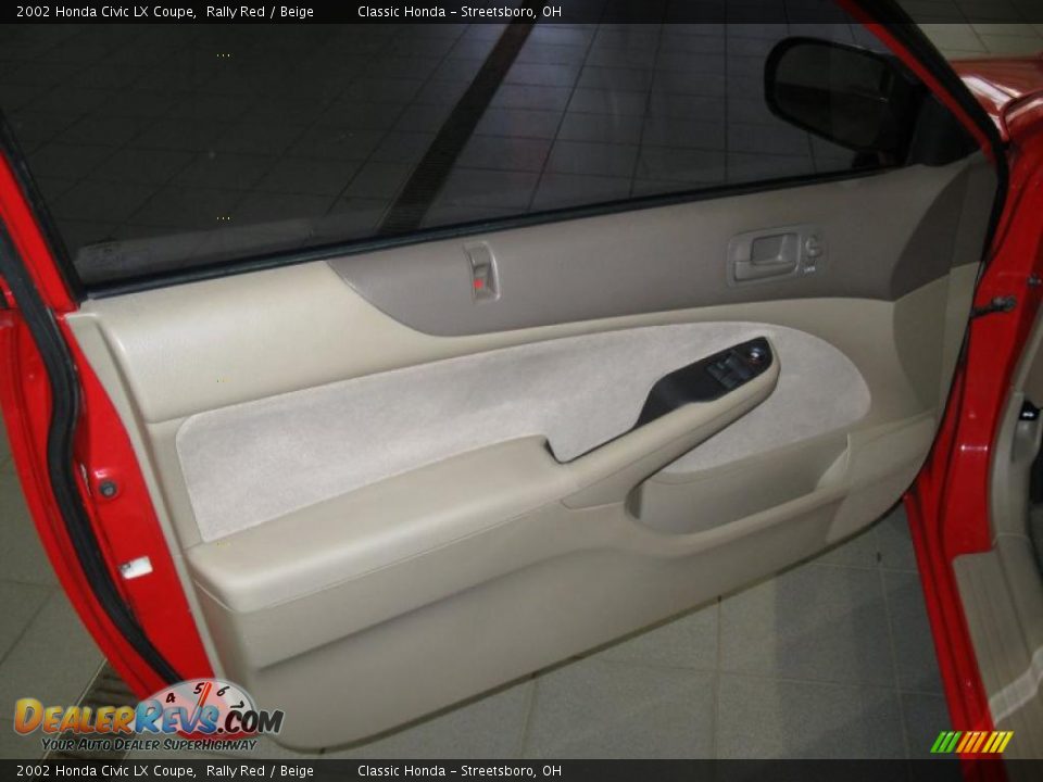 2002 Honda Civic LX Coupe Rally Red / Beige Photo #12