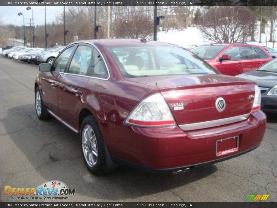 2008 Mercury Sable Premier AWD Sedan Merlot Metallic / Light Camel Photo #2