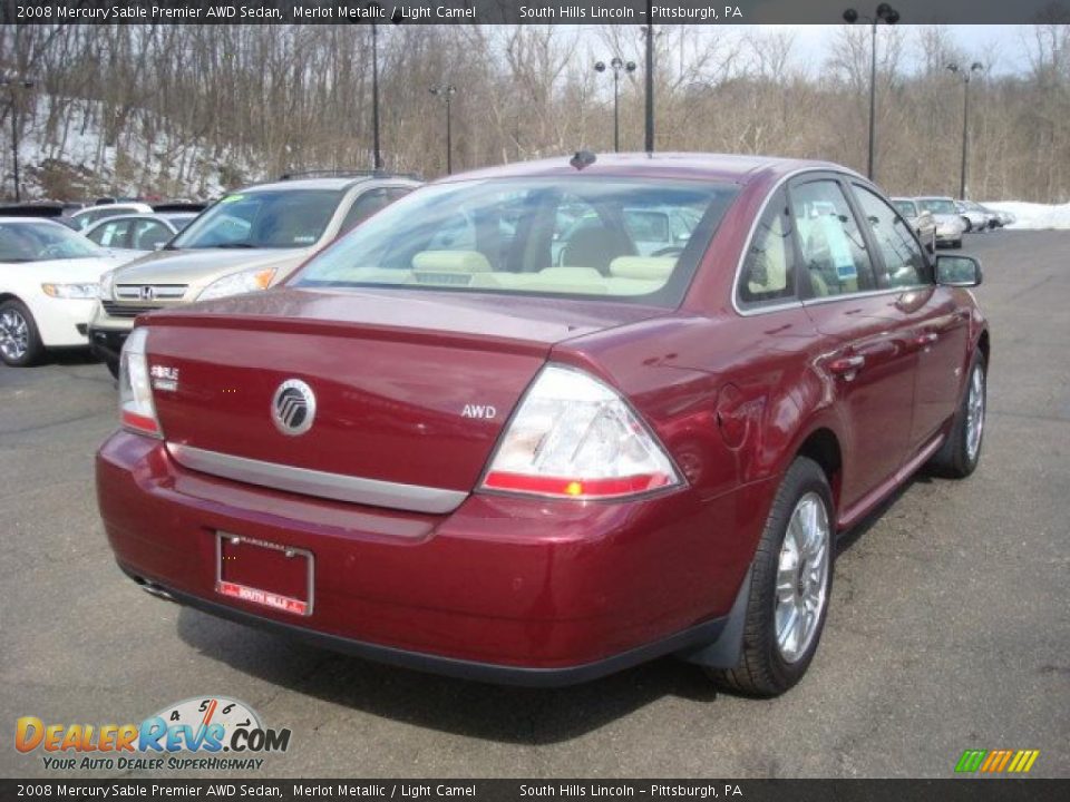 2008 Mercury Sable Premier AWD Sedan Merlot Metallic / Light Camel Photo #4