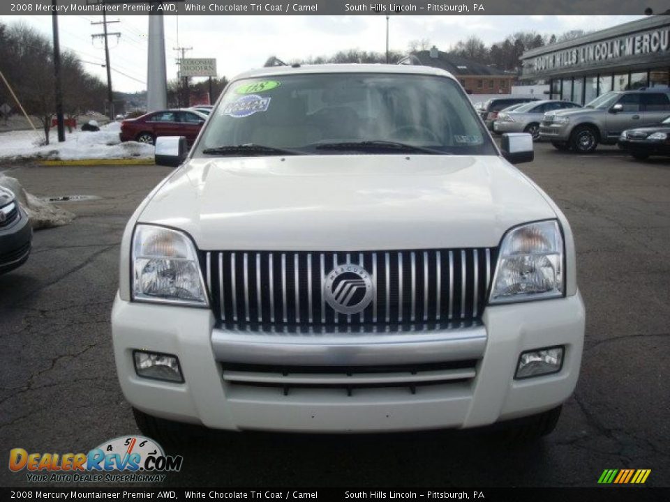 2008 Mercury Mountaineer Premier AWD White Chocolate Tri Coat / Camel Photo #6