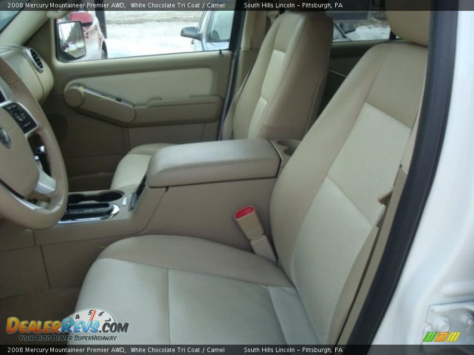 2008 Mercury Mountaineer Premier AWD White Chocolate Tri Coat / Camel Photo #8
