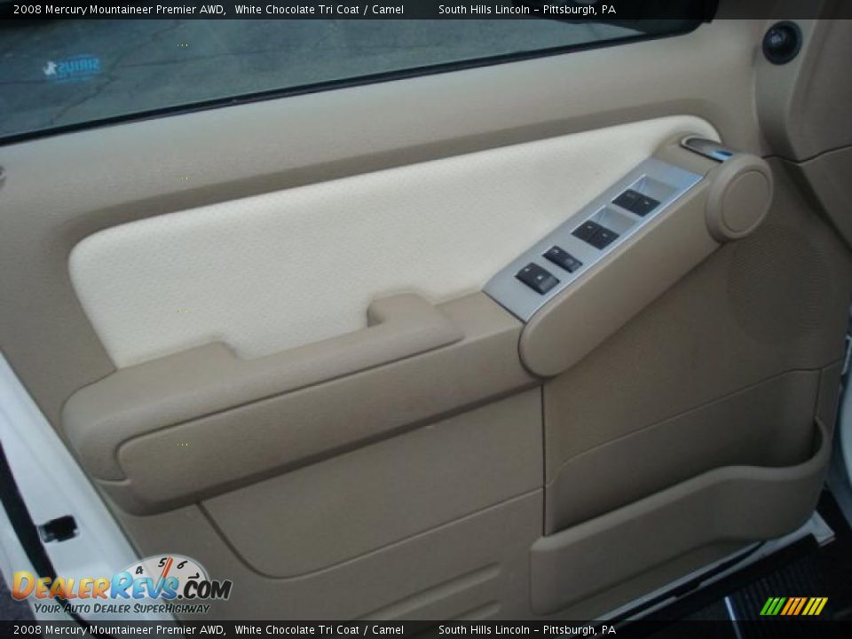 2008 Mercury Mountaineer Premier AWD White Chocolate Tri Coat / Camel Photo #11