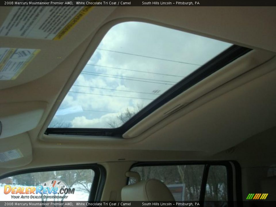 2008 Mercury Mountaineer Premier AWD White Chocolate Tri Coat / Camel Photo #12