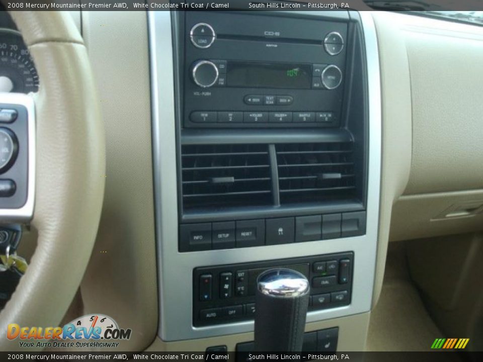 2008 Mercury Mountaineer Premier AWD White Chocolate Tri Coat / Camel Photo #13