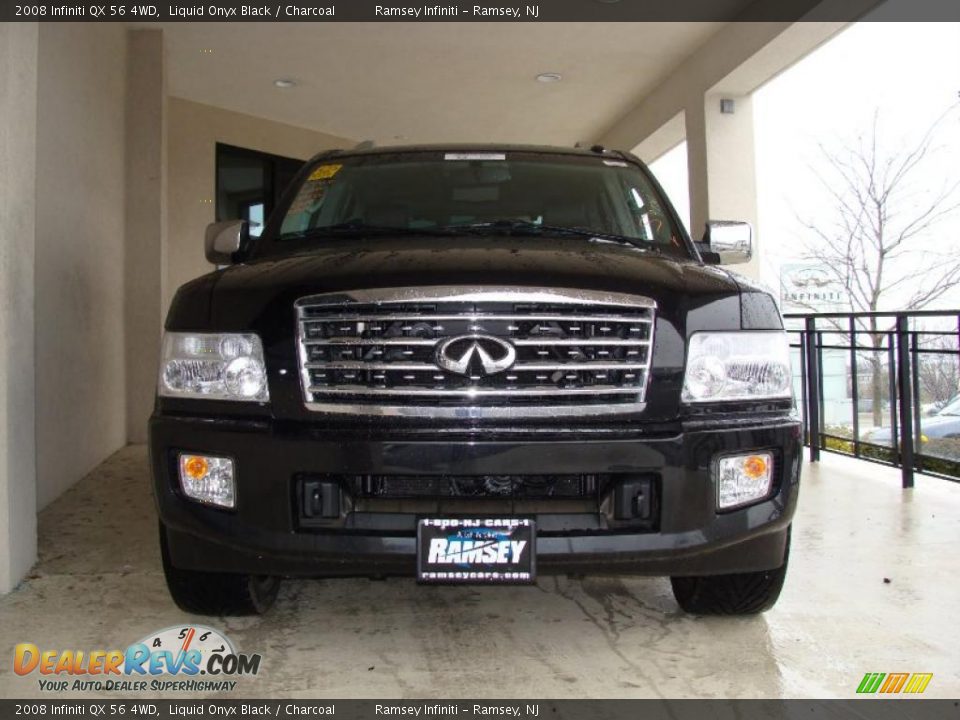 2008 Infiniti QX 56 4WD Liquid Onyx Black / Charcoal Photo #2