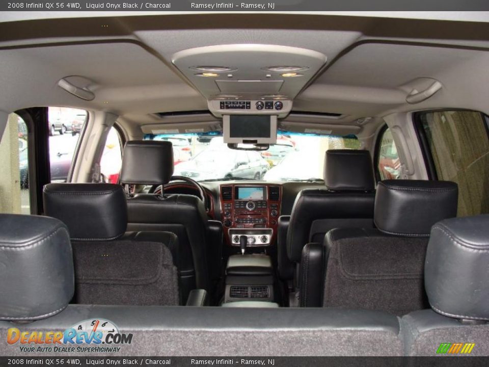 2008 Infiniti QX 56 4WD Liquid Onyx Black / Charcoal Photo #7