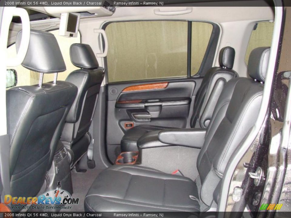 2008 Infiniti QX 56 4WD Liquid Onyx Black / Charcoal Photo #8