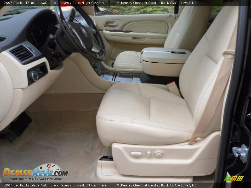 2007 Cadillac Escalade AWD Black Raven / Cocoa/Light Cashmere Photo #8