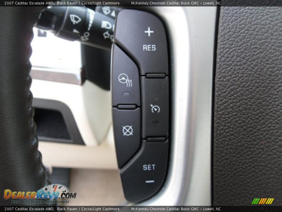 2007 Cadillac Escalade AWD Black Raven / Cocoa/Light Cashmere Photo #12