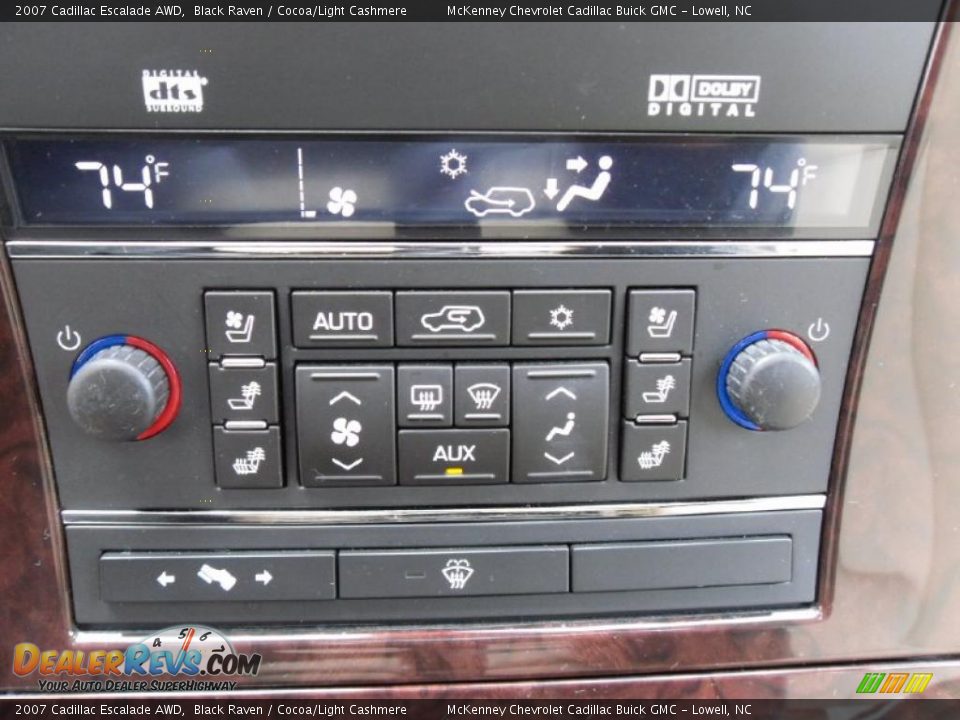 2007 Cadillac Escalade AWD Black Raven / Cocoa/Light Cashmere Photo #13