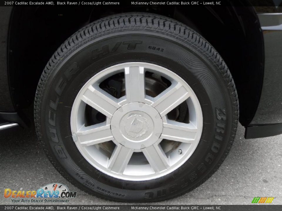 2007 Cadillac Escalade AWD Black Raven / Cocoa/Light Cashmere Photo #25