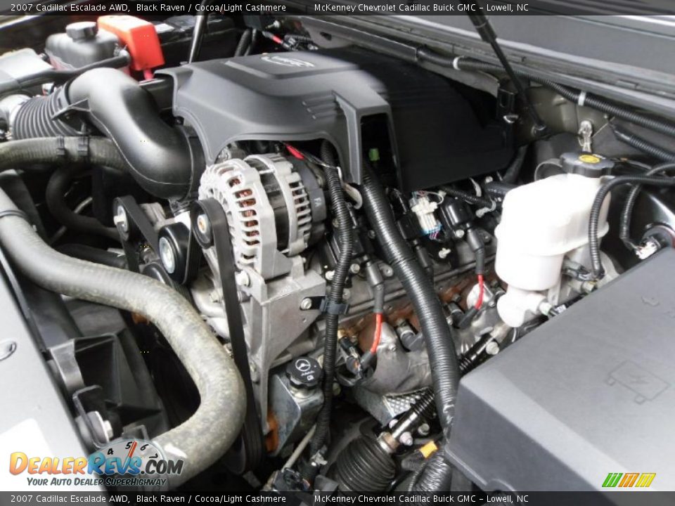 2007 Cadillac Escalade AWD Black Raven / Cocoa/Light Cashmere Photo #27