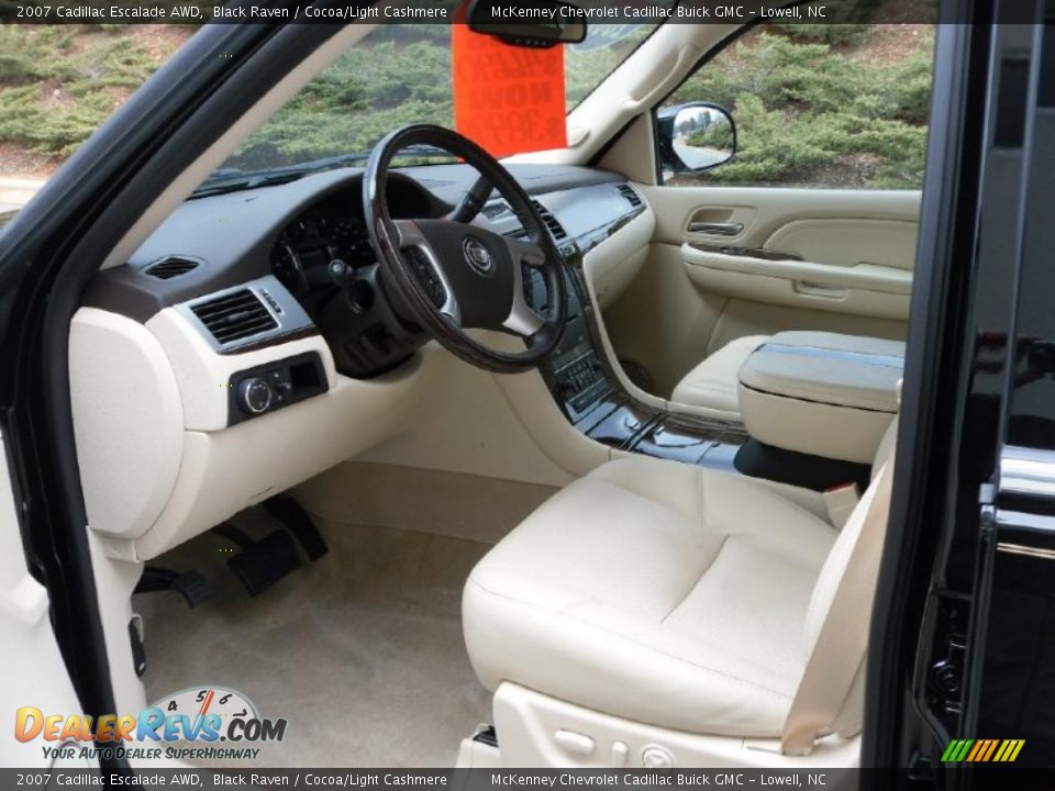 2007 Cadillac Escalade AWD Black Raven / Cocoa/Light Cashmere Photo #29