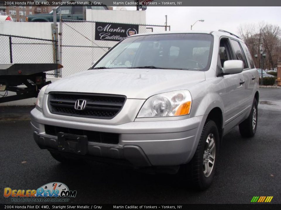 2004 Honda Pilot EX 4WD Starlight Silver Metallic / Gray Photo #1