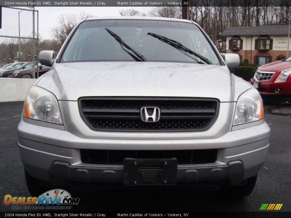 2004 Honda Pilot EX 4WD Starlight Silver Metallic / Gray Photo #2