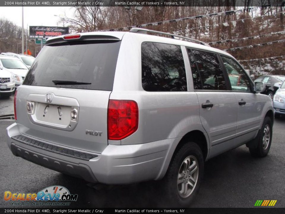 2004 Honda Pilot EX 4WD Starlight Silver Metallic / Gray Photo #5