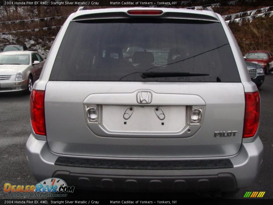2004 Honda Pilot EX 4WD Starlight Silver Metallic / Gray Photo #6