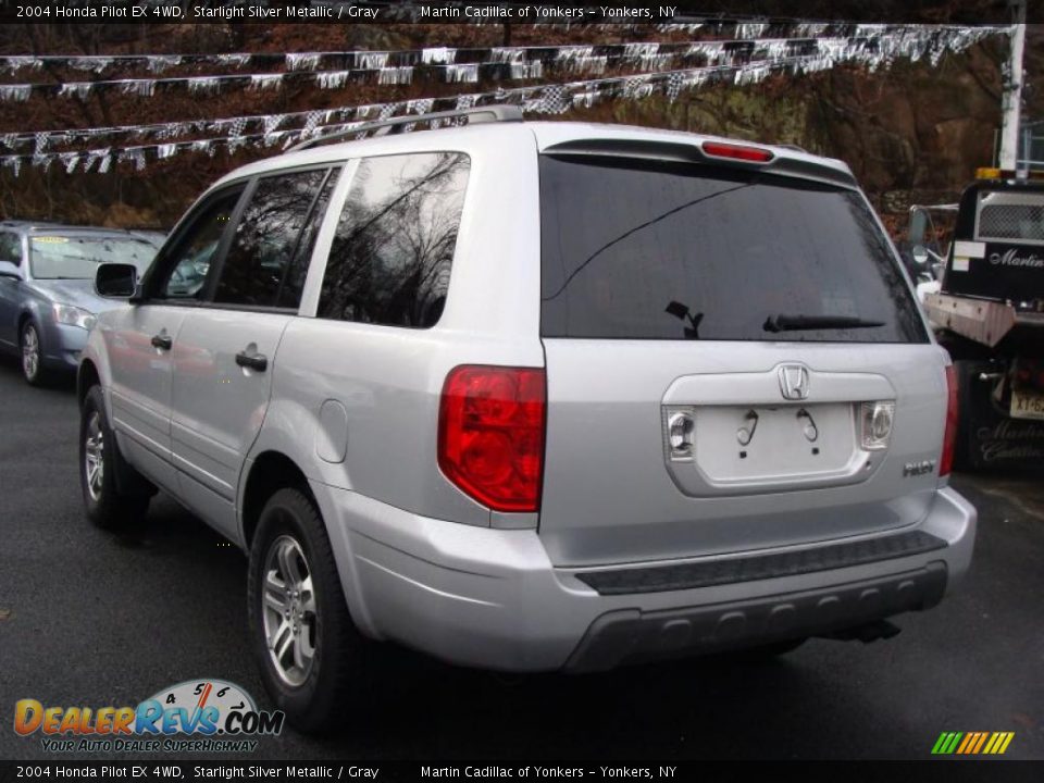2004 Honda Pilot EX 4WD Starlight Silver Metallic / Gray Photo #7