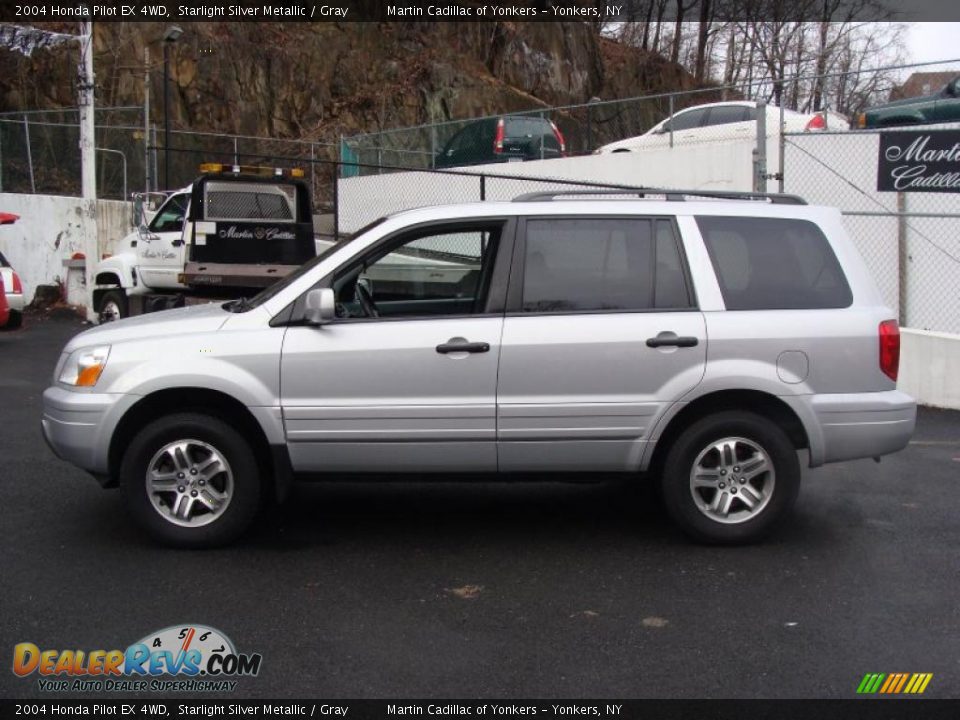 2004 Honda Pilot EX 4WD Starlight Silver Metallic / Gray Photo #8