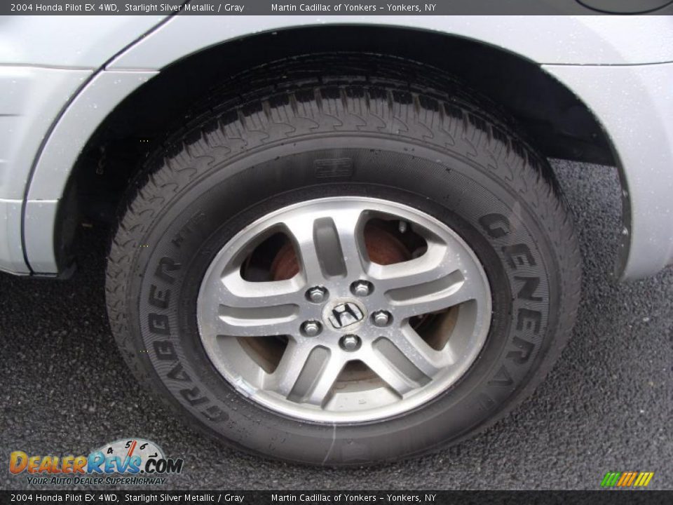 2004 Honda Pilot EX 4WD Starlight Silver Metallic / Gray Photo #9