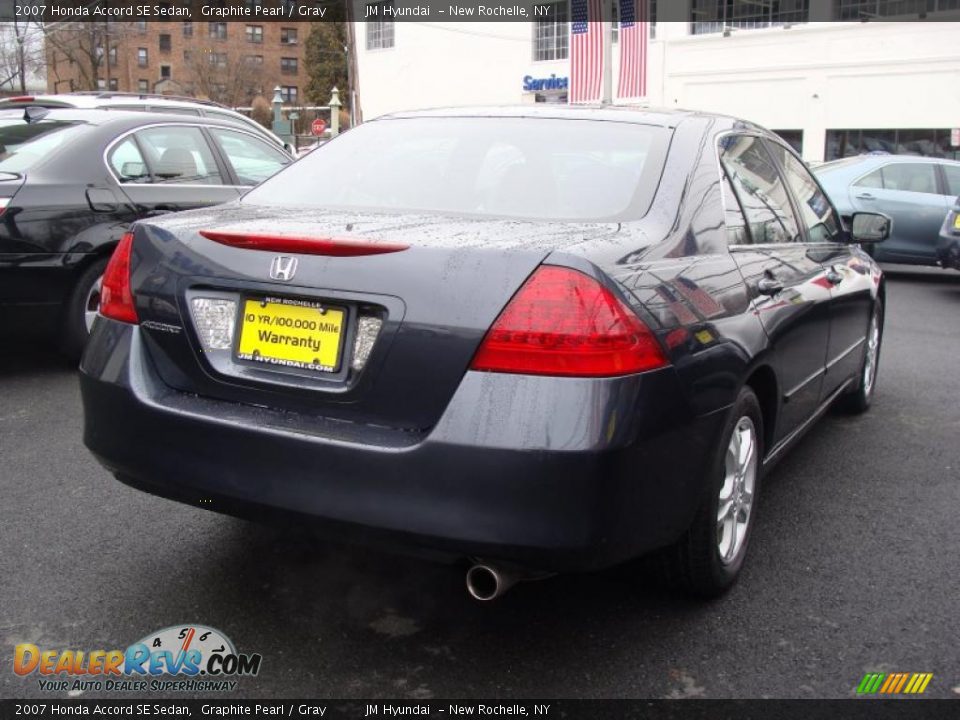 2007 Honda Accord SE Sedan Graphite Pearl / Gray Photo #4