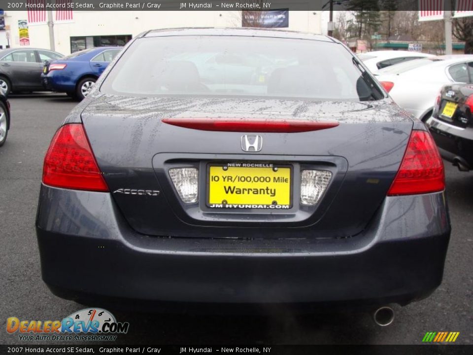 2007 Honda Accord SE Sedan Graphite Pearl / Gray Photo #5