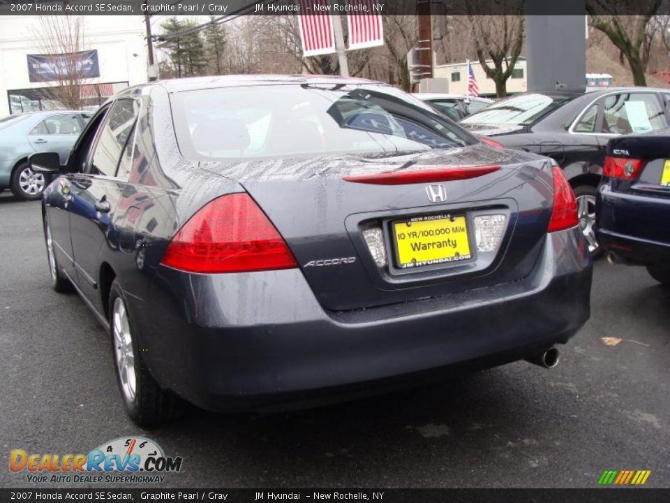 2007 Honda Accord SE Sedan Graphite Pearl / Gray Photo #6