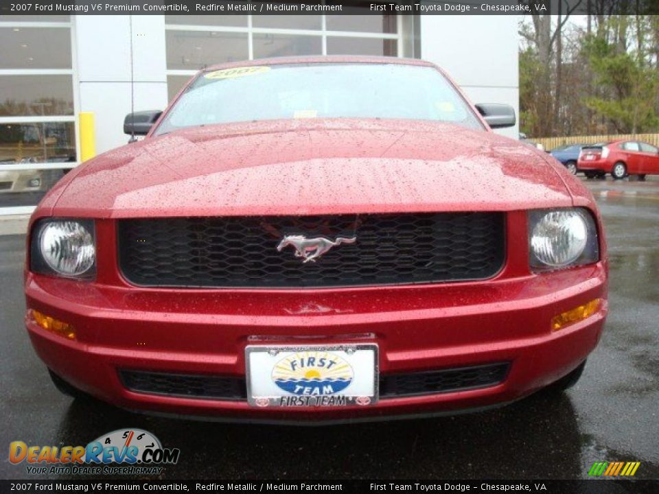 2007 Ford Mustang V6 Premium Convertible Redfire Metallic / Medium Parchment Photo #10